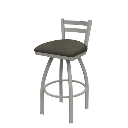 Holland Bar Stool Co 25" Low Back Swivel Counter Stool, Nickel Finish, Graph Chalice Seat 41125AN019